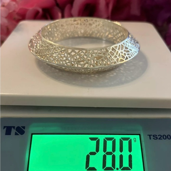 Silpada Sterling Silver STILETTO Openwork Cut-Out Bangle Bracelet B2830 - Picture 15 of 15